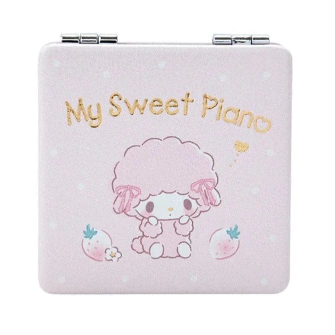 Enesco Sanrio Compact Mirrors: Hello Kitty, My Melody, Little Twin Stars, Pompompurin, Cinnamoroll, Kuromi, Pochacco My Sweet Piano Kawaii Gifts 4550337330227