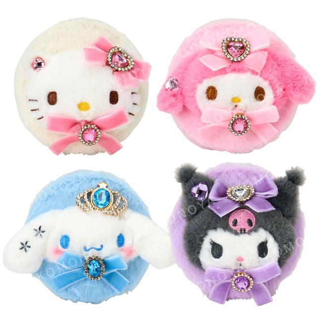 Enesco Sanrio Furry Compact Mirrors with Jewels (HK, MM, CN, KU) Kawaii Gifts