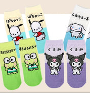 Enesco Sanrio Color Block Adult Socks (CN, KU, PC, KR) Kawaii Gifts