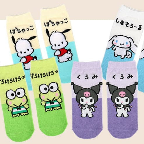 Enesco Sanrio Color Block Adult Socks (CN, KU, PC, KR) Kawaii Gifts