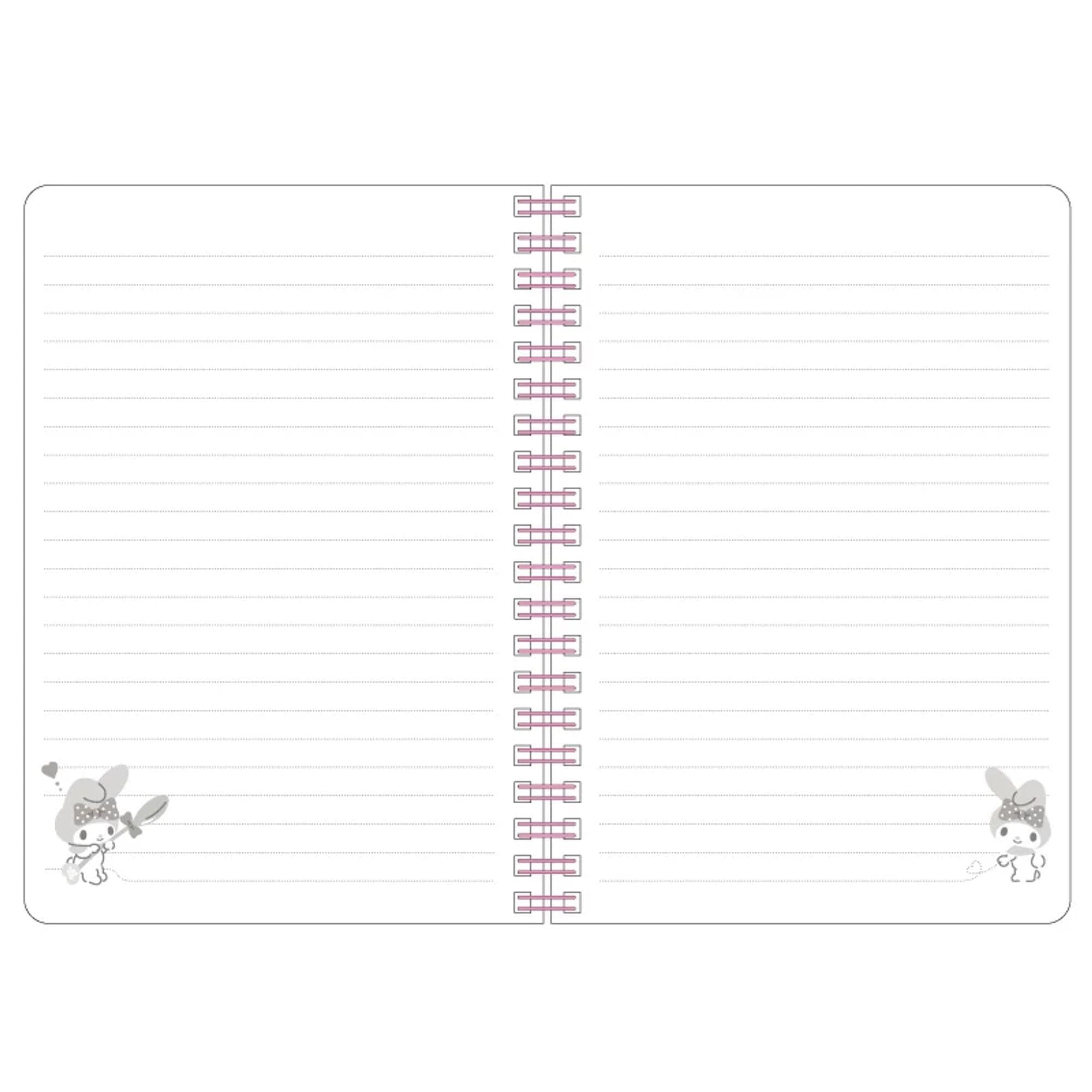 Enesco Sanrio Friends B6 Spiral Notebooks With Elastic Band Closure Kawaii Gifts