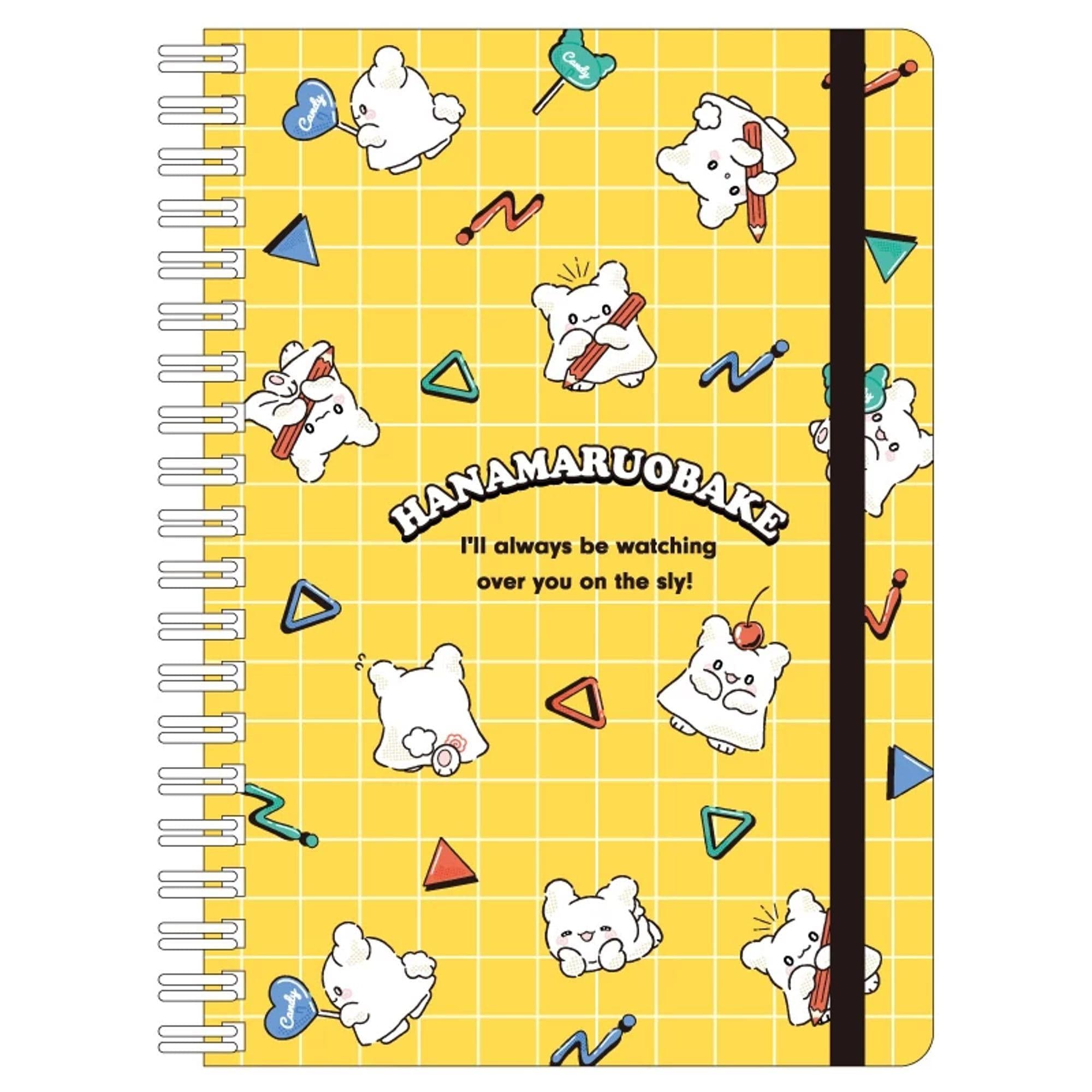 Enesco Sanrio Friends B6 Spiral Notebooks With Elastic Band Closure Hanamaruobake Kawaii Gifts 4550337092163