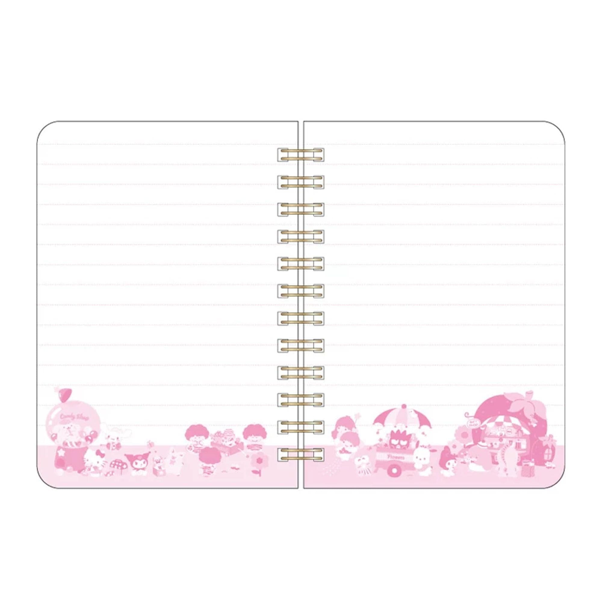 Enesco Sanrio Friends B7 Spiral Notebooks Kawaii Gifts