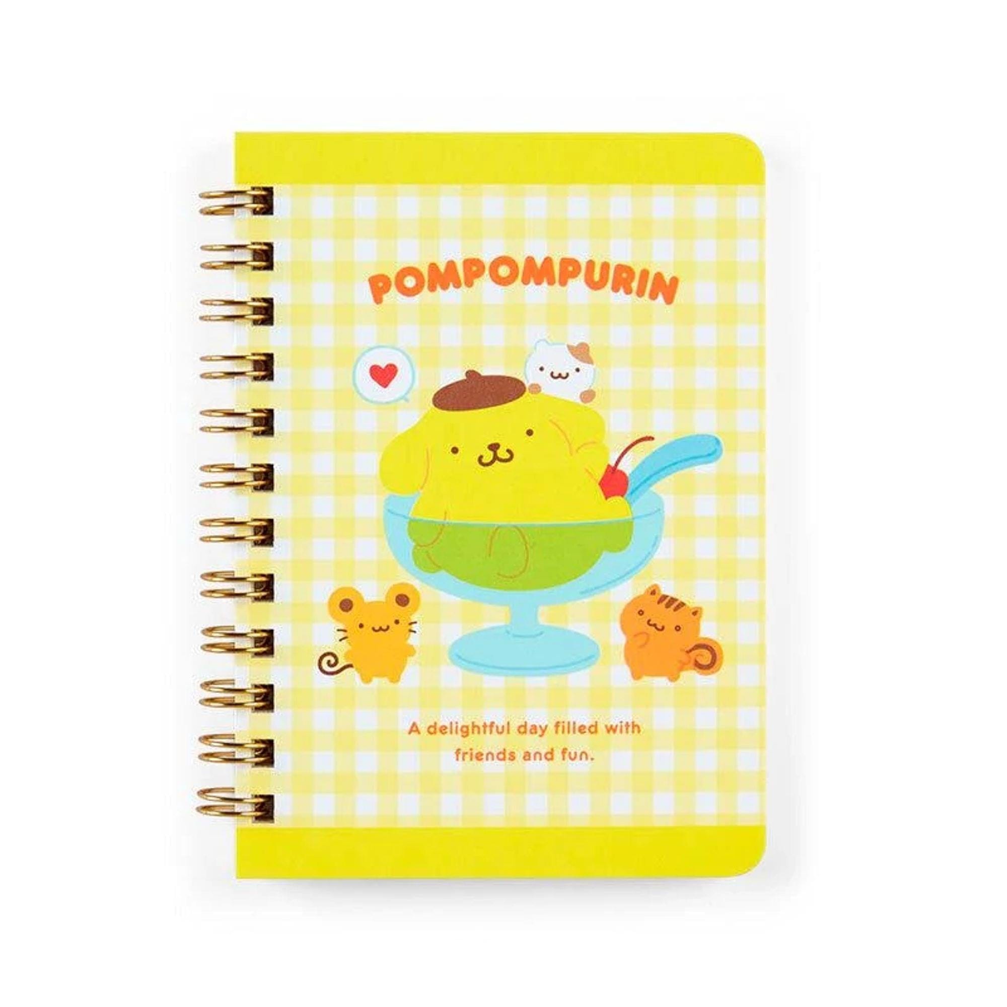 Enesco Sanrio Friends B7 Spiral Notebooks Pompompurin Kawaii Gifts 4550337091593