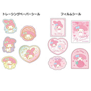 Enesco Sanrio Flake Stickers with Golden Accent: Hello Kitty, My Melody, Pompompurin, Cinnamoroll, Kuromi, Pochacco Kawaii Gifts