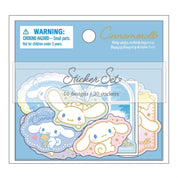 Enesco Sanrio Flake Stickers with Golden Accent: Hello Kitty, My Melody, Pompompurin, Cinnamoroll, Kuromi, Pochacco Cinnamoroll Kawaii Gifts 4550624437554