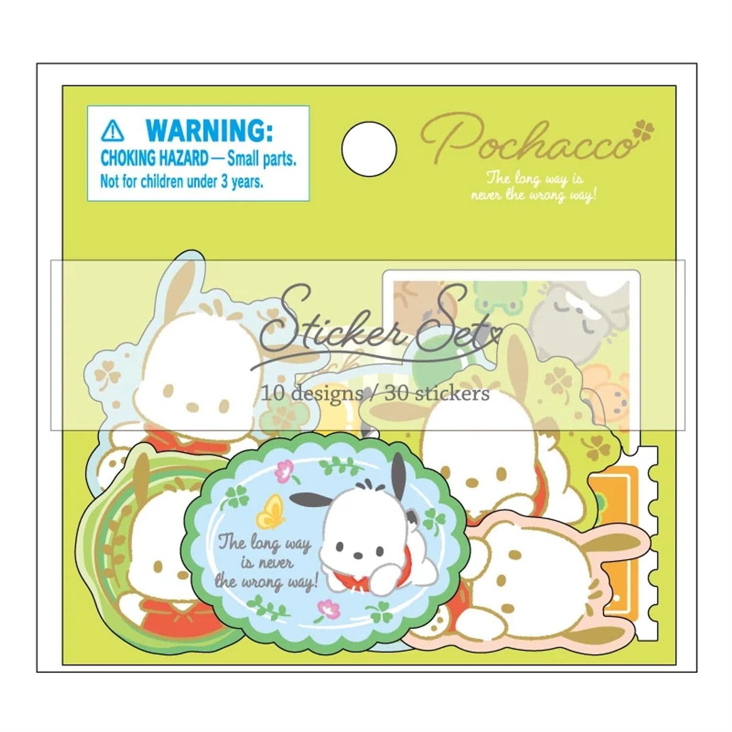 Enesco Sanrio Flake Stickers with Golden Accent: Hello Kitty, My Melody, Pompompurin, Cinnamoroll, Kuromi, Pochacco Pochacco Kawaii Gifts 4550624437608