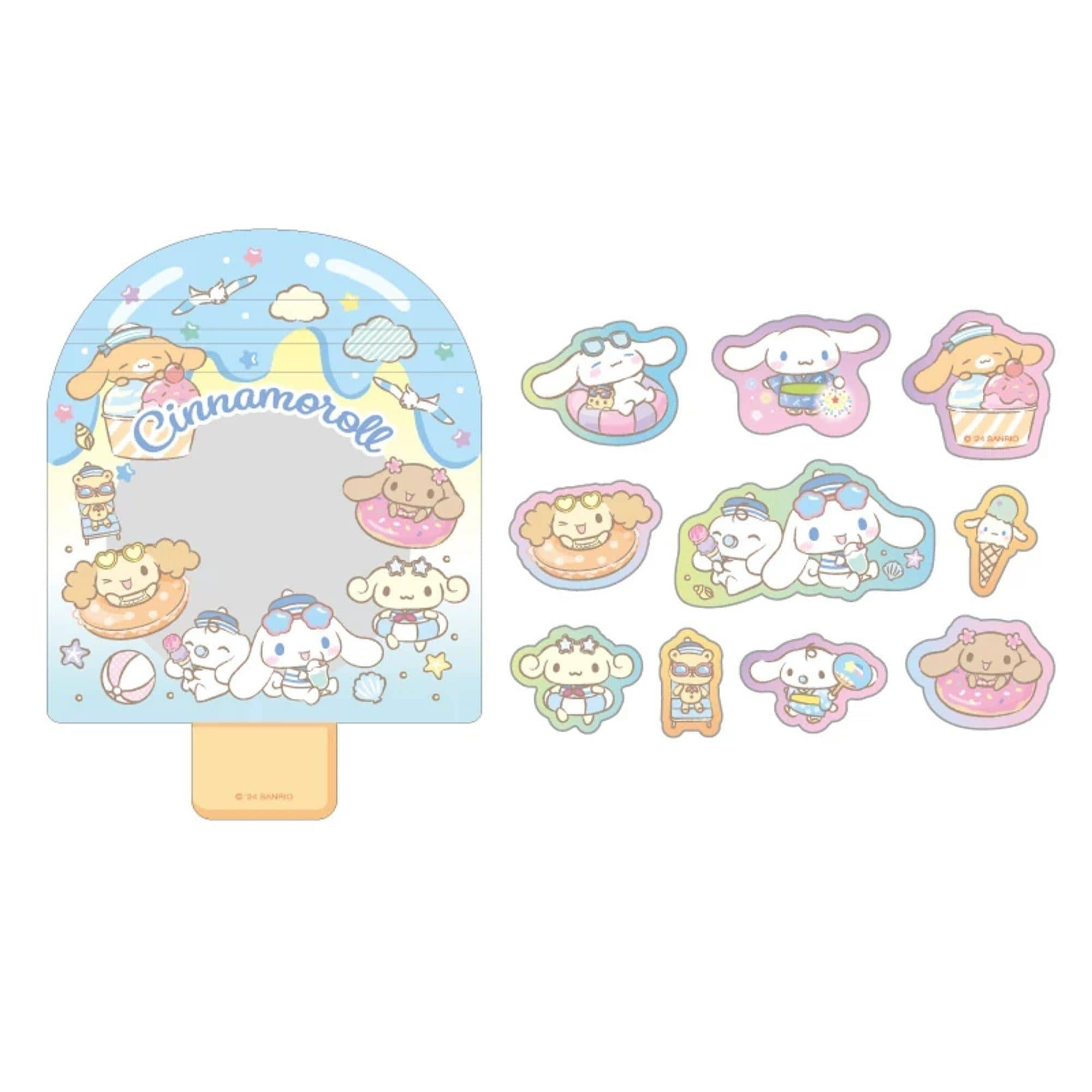 Enesco Sanrio Friends Ice Lollypop Flaky Sticker Sacks Cinnamoroll Kawaii Gifts 4550337189917