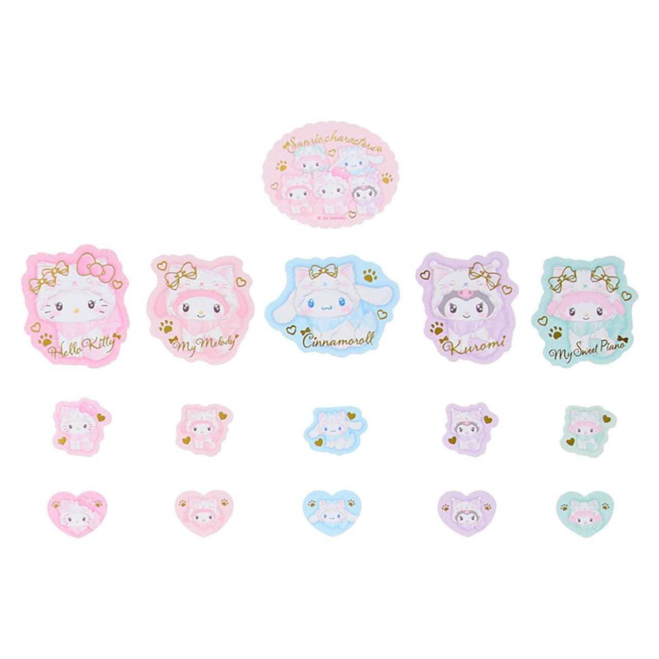 Enesco Sanrio Milky Kitten All Star Sticker Sack Kawaii Gifts 4550624685993