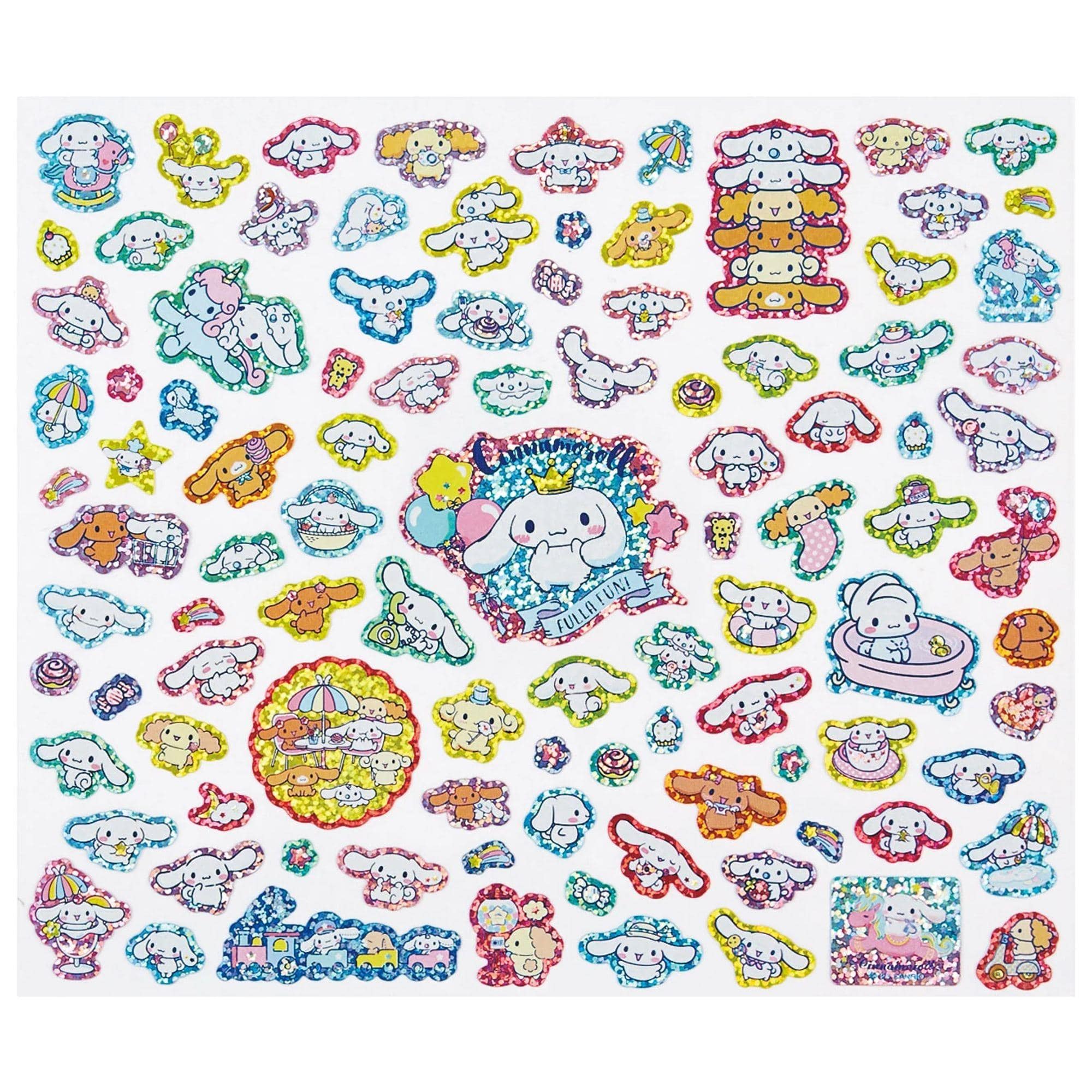 Enesco Sanrio Original Sparkly Stickers Extra Large Sheets Cinnamoroll Kawaii Gifts