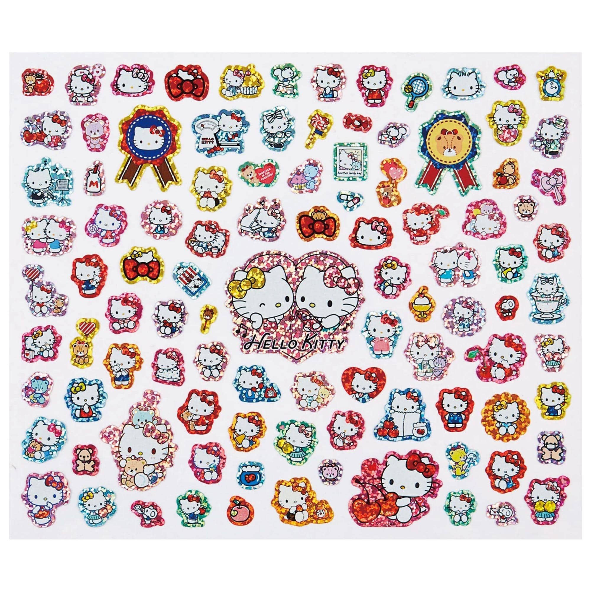 Enesco Sanrio Original Sparkly Stickers Extra Large Sheets Hello Kitty Kawaii Gifts