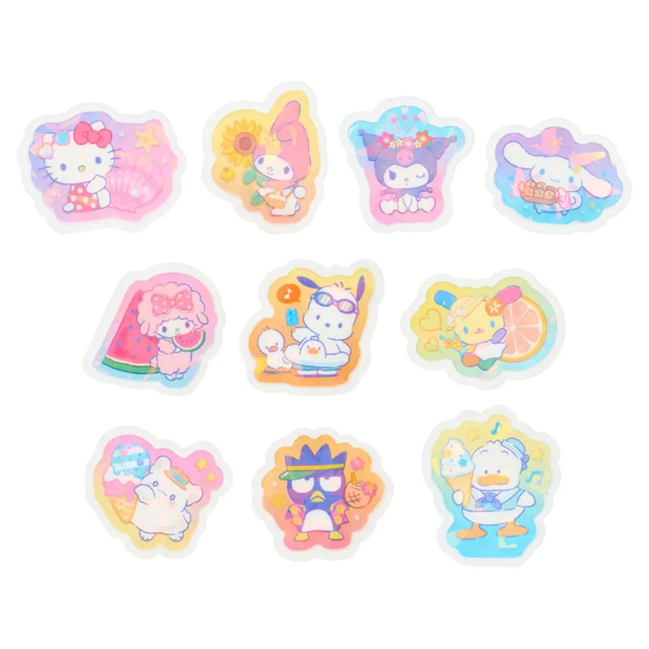 Enesco Sanrio Sparkly Drinks All Star Sticker Sack Kawaii Gifts 4550624769624