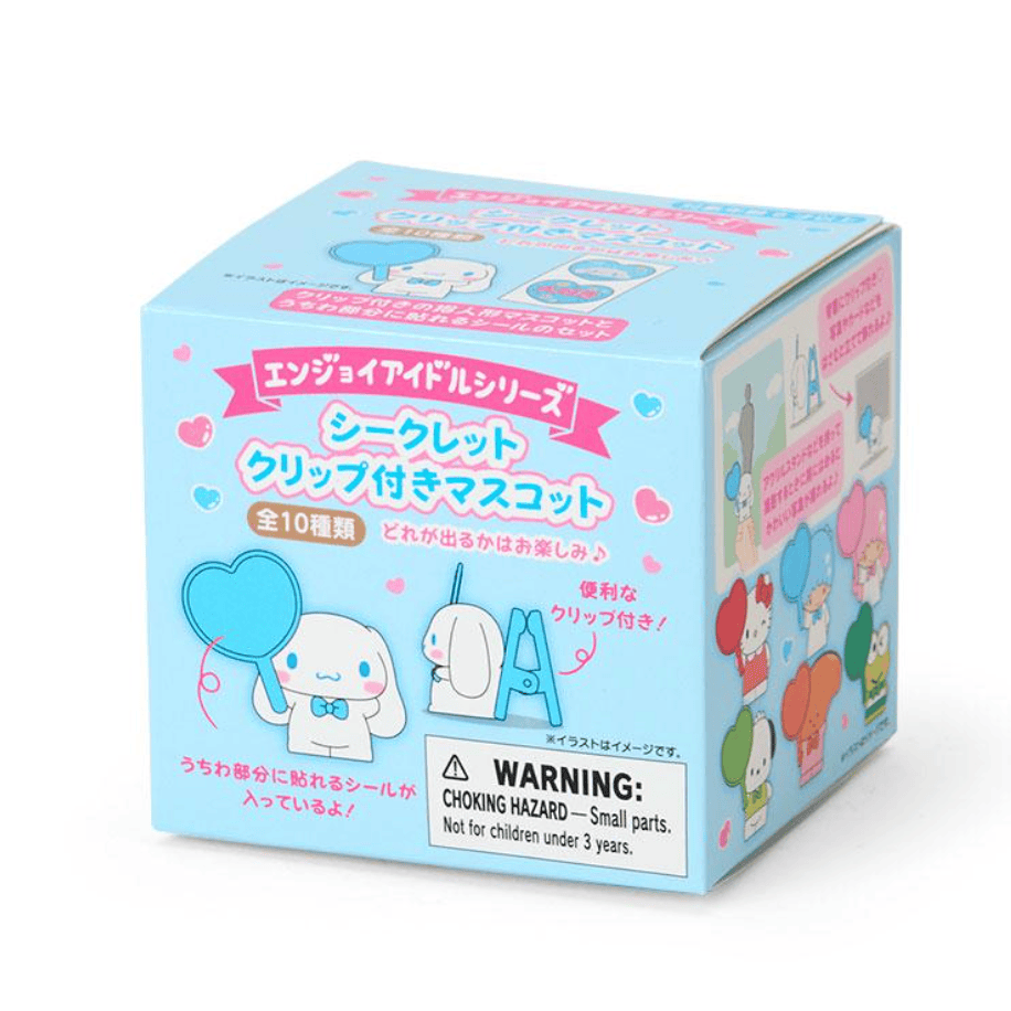 Enesco Sanrio Enjoy Idol Secret Clip Mascot Blind Boxes Blue Box S. A Kawaii Gifts 4550624876971