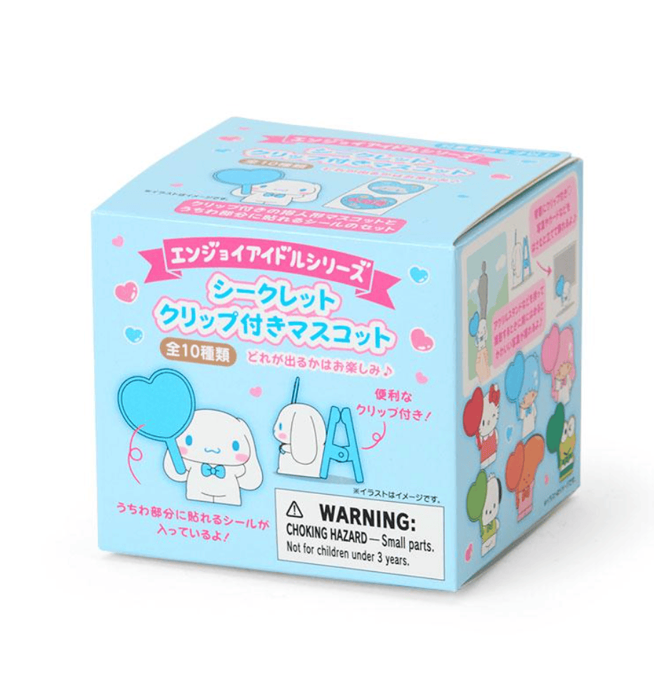 Enesco Sanrio Enjoy Idol Secret Clip Mascot Blind Boxes Blue Box S. A Kawaii Gifts 4550624876971