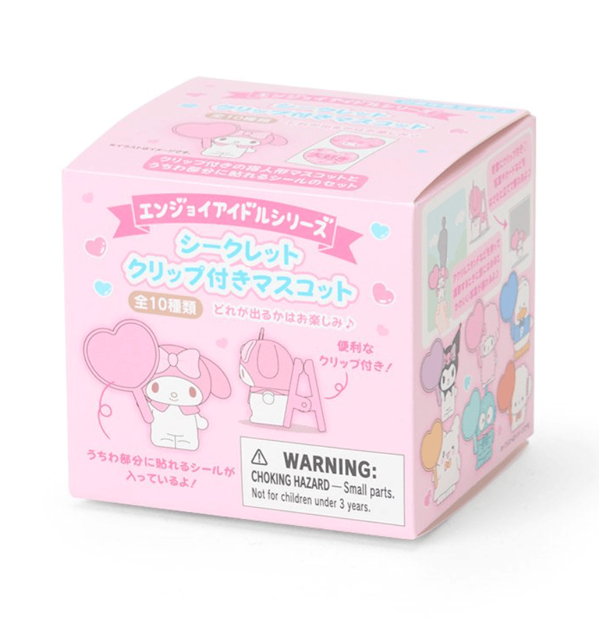 Enesco Sanrio Enjoy Idol Secret Clip Mascot Blind Boxes Pink Box S. B Kawaii Gifts 4550624877107