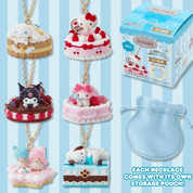 Enesco Sanrio Friends Sweet Cake Necklace Surprise Box Kawaii Gifts 4550337765340