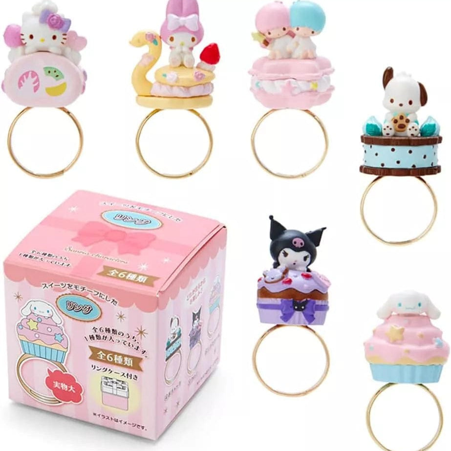 Enesco Sanrio Friends Sweet Treat Rings Surprise Box Kawaii Gifts 4550337765333