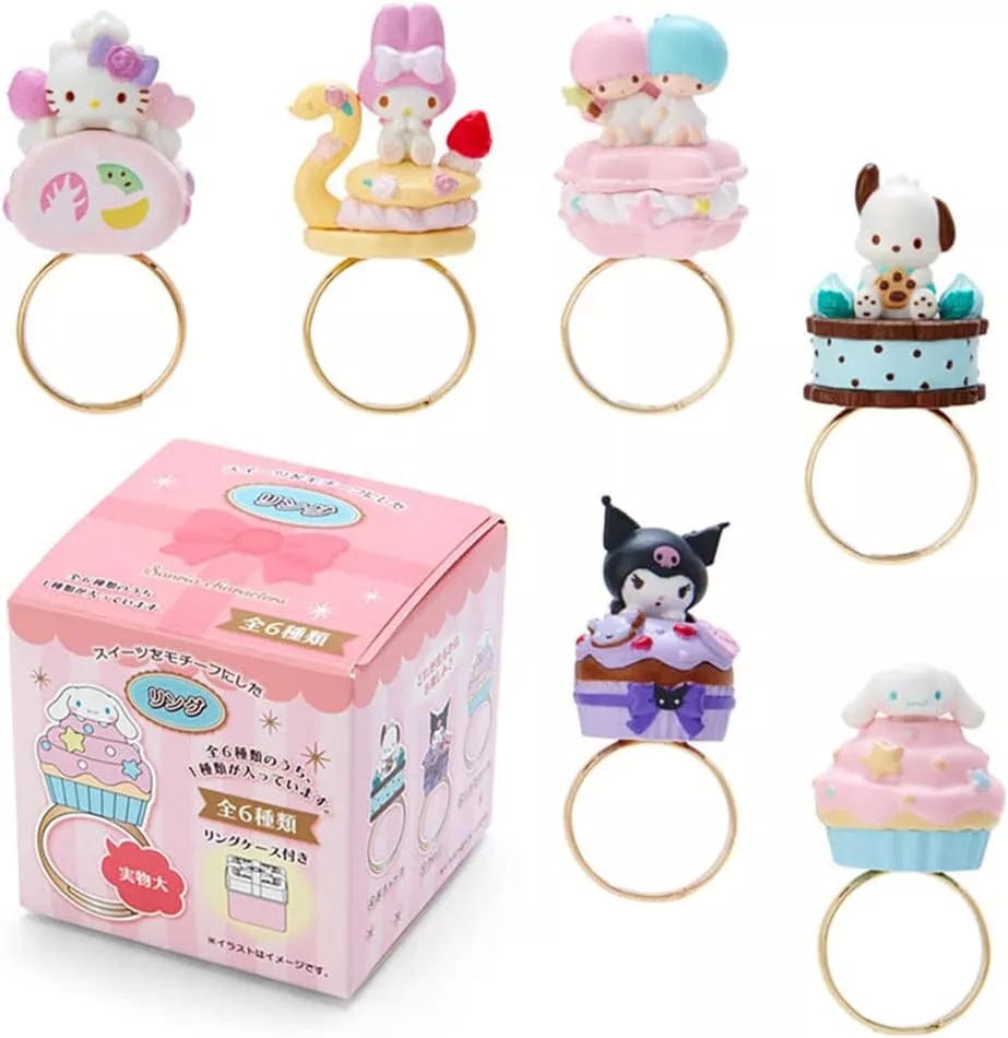 Enesco Sanrio Friends Sweet Treat Rings Surprise Box Kawaii Gifts 4550337765333
