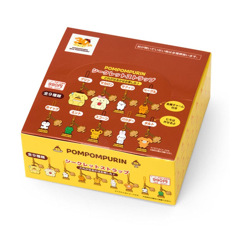 Enesco Sanrio Pompompurin Happy Pudding 30th Anniversary Surprise Phone Strap Blind Box Kawaii Gifts 4550624852791