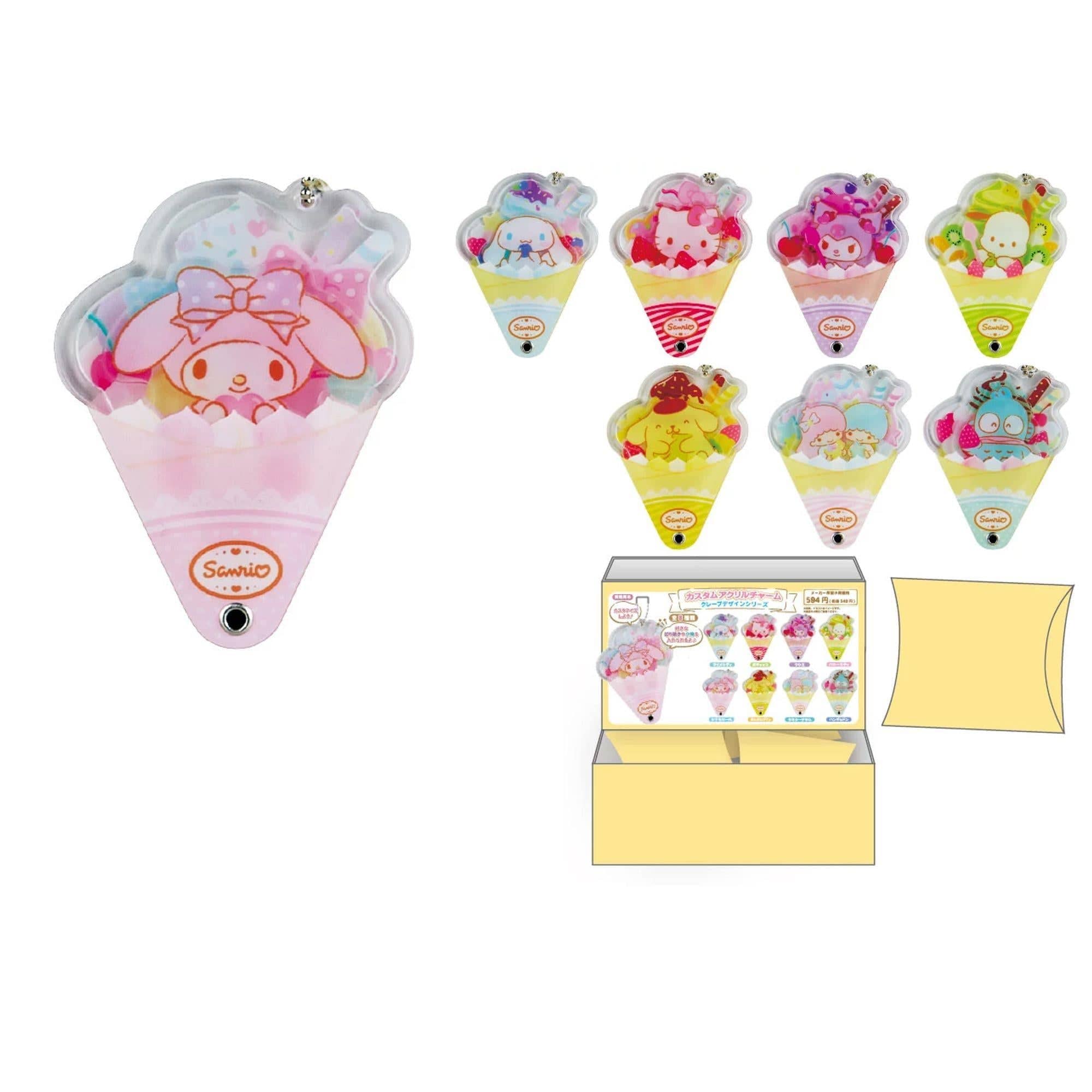 Enesco Sanrio Sweet Crepe Surprise Acrylic Charm Kawaii Gifts 4550337007754