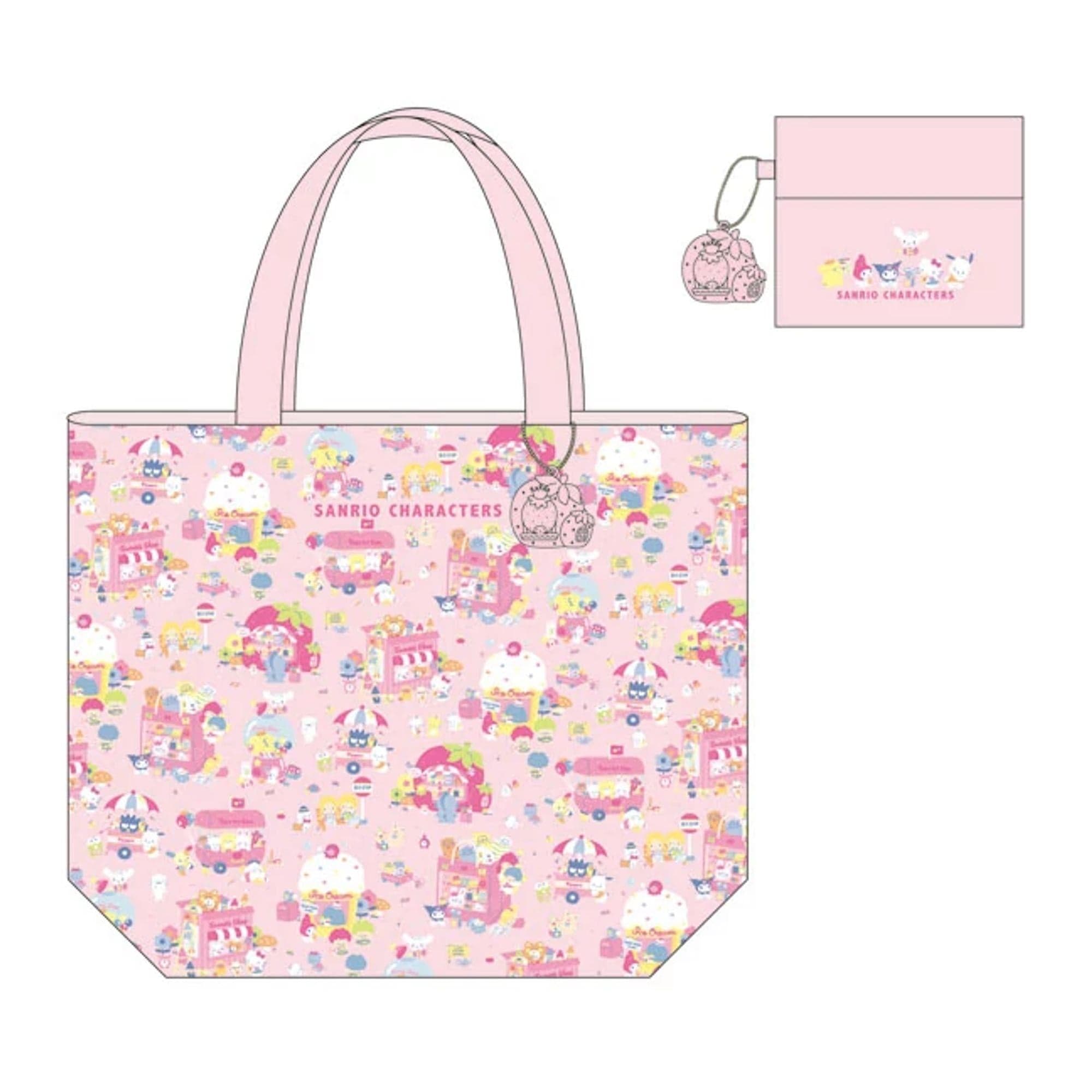 Enesco Sanrio Friends Sweets Shop Reusable Tote Bag Kawaii Gifts
