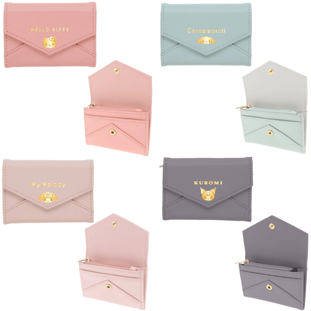 Enesco Sanrio Compact Wallets: Cinnamoroll, Hello Kitty, My Melody, Kuromi Kawaii Gifts