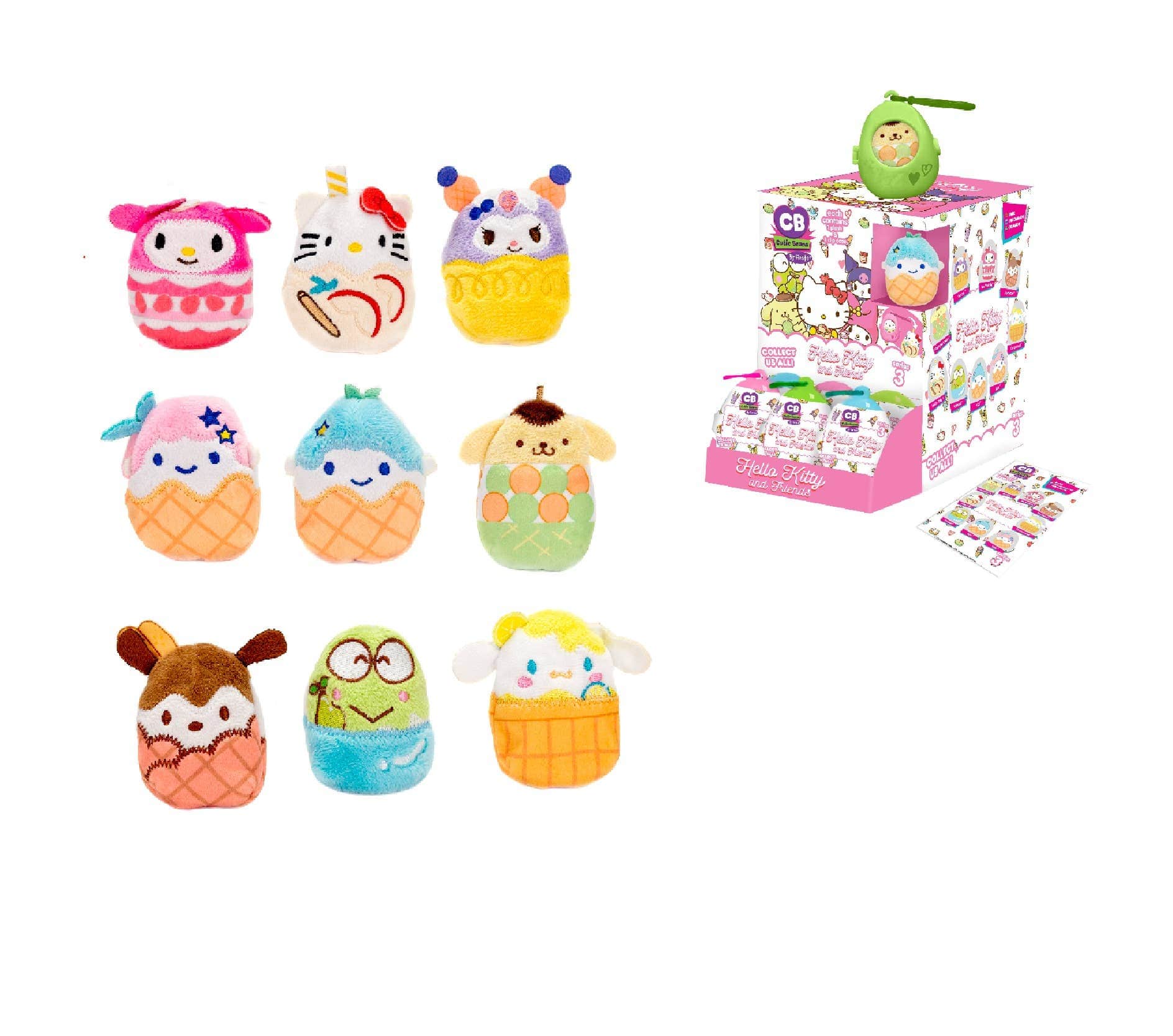 Fiesta Toys CUTIE BEANS - 3IN SANRIO FAVORITE FLAVOR 9 ASST. Kawaii Gifts