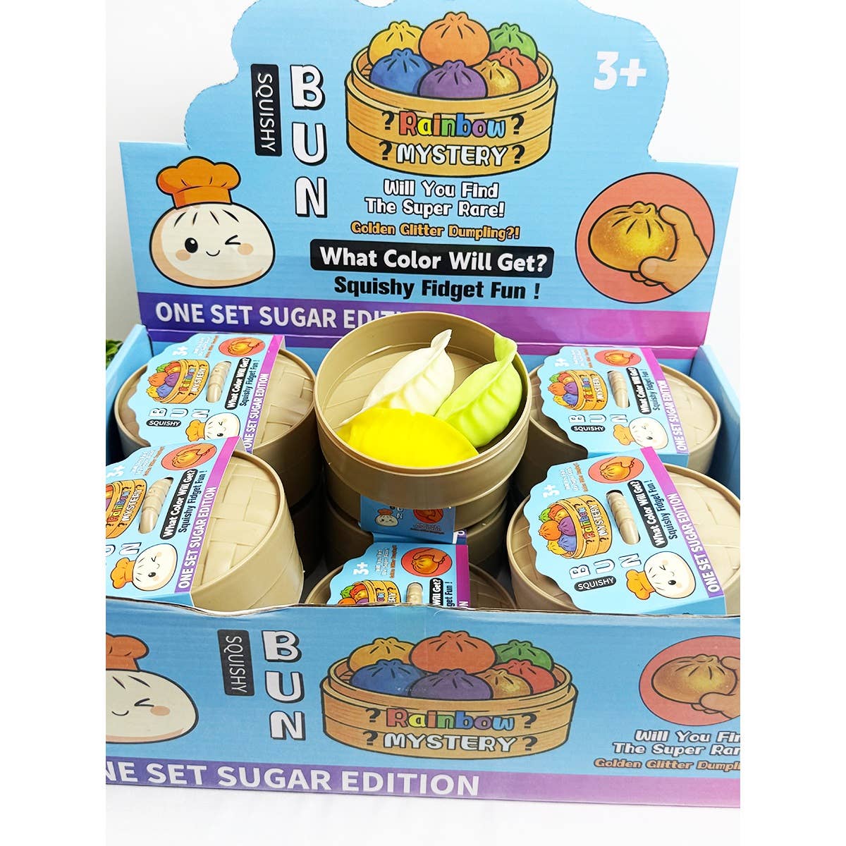Funteze 3 Piece Set Mini Dumpling Squishy with Steamer Kawaii Gifts 26425302