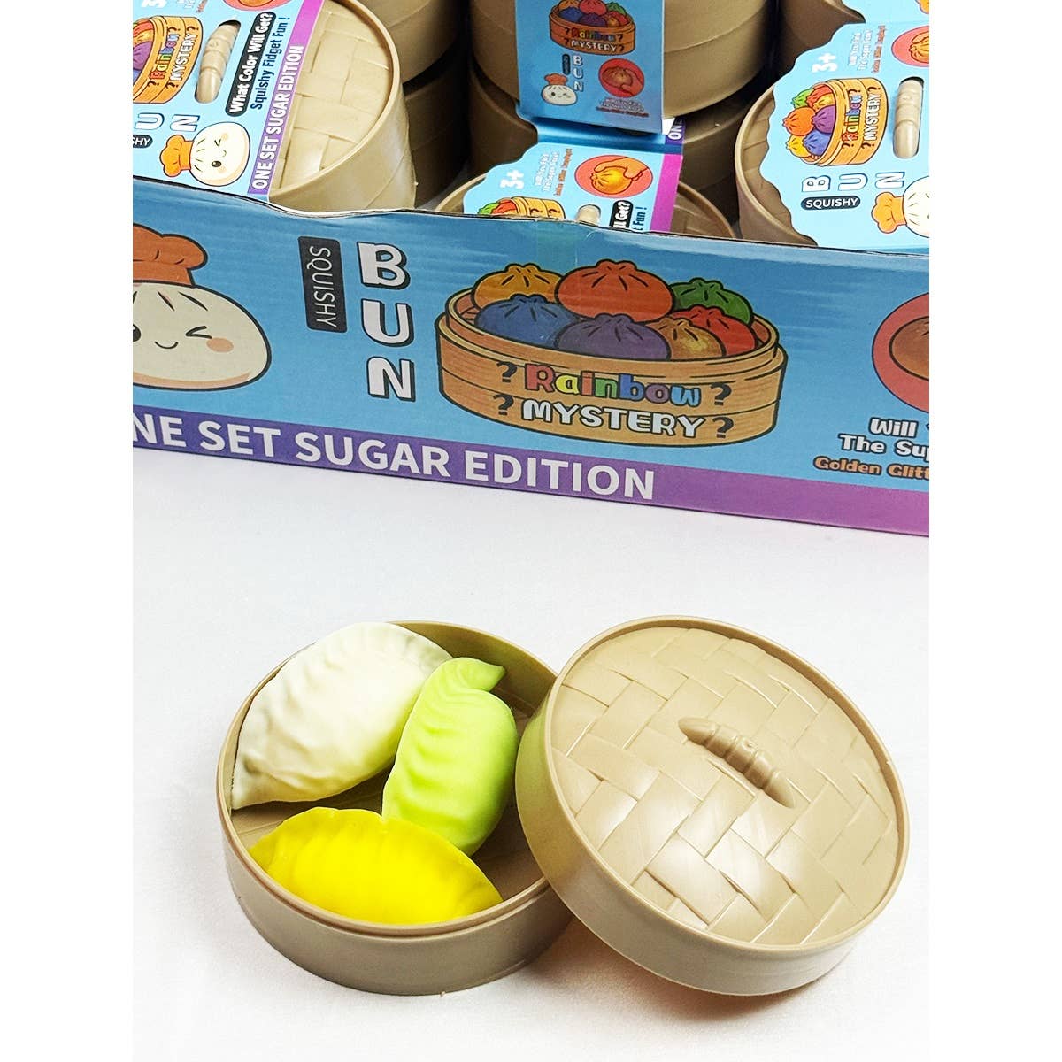 Funteze 3 Piece Set Mini Dumpling Squishy with Steamer Kawaii Gifts 26425302
