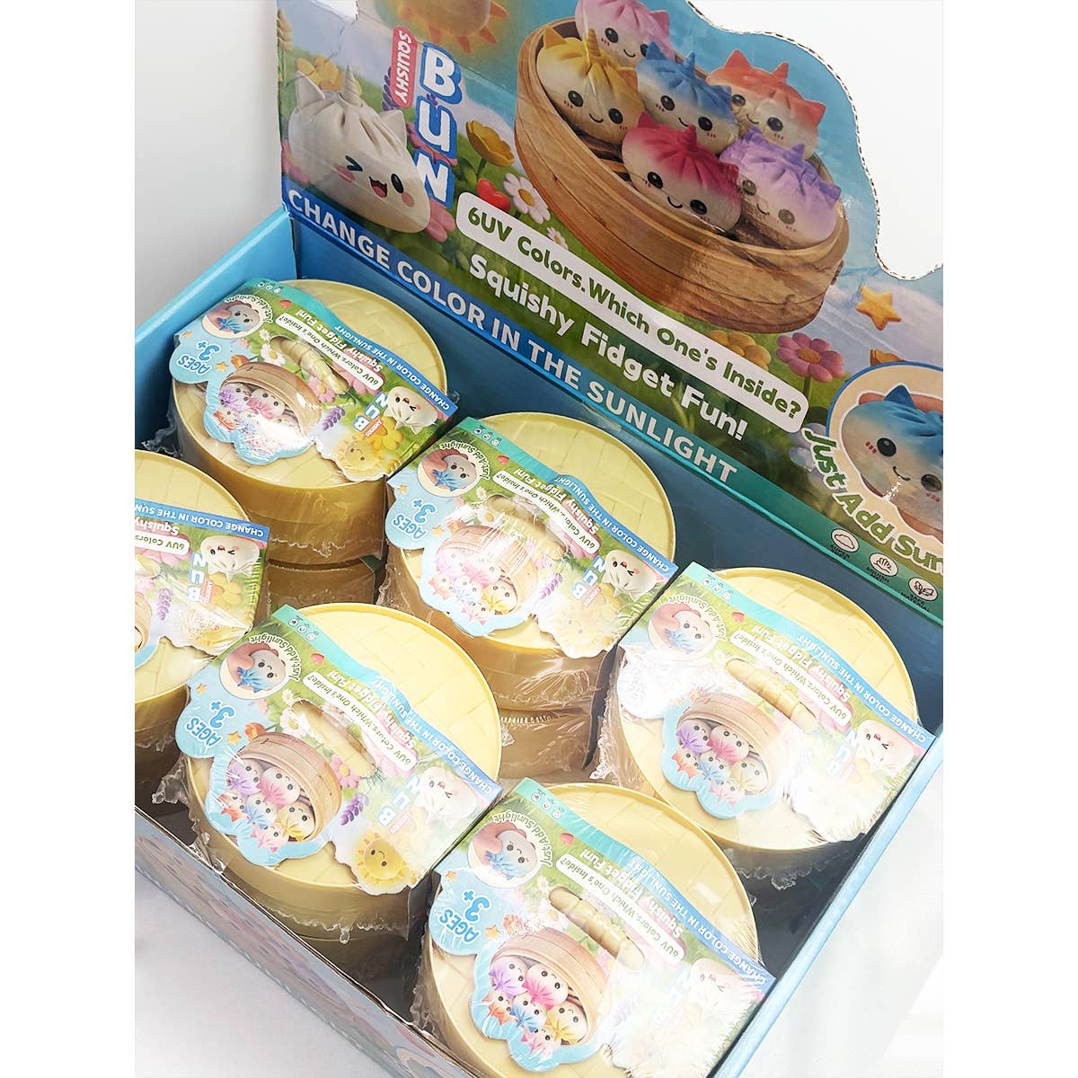 Funteze Color Changing Unicorn Bao Dumpling 3.3" Squishy Toy in a Steamer Kawaii Gifts