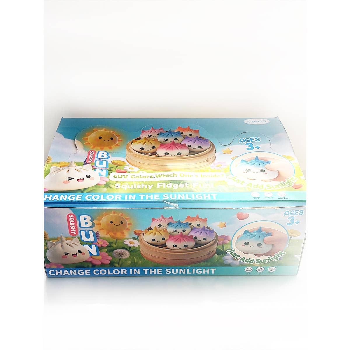 Funteze Color Changing Unicorn Bao Dumpling 3.3" Squishy Toy in a Steamer Kawaii Gifts