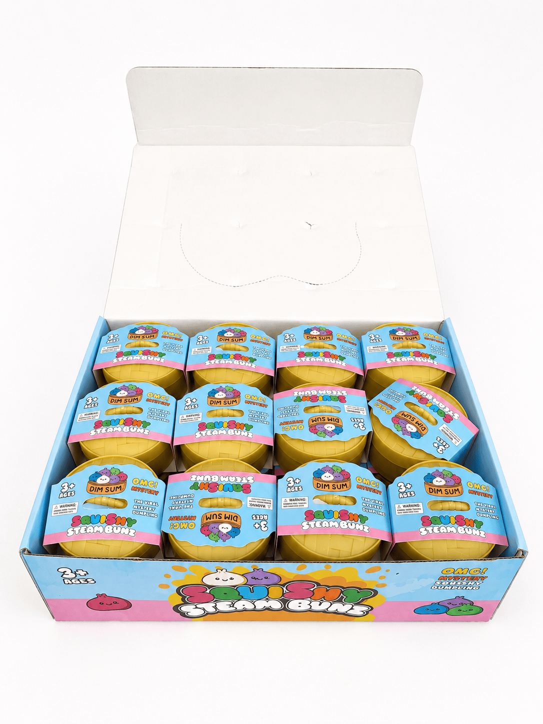 Funteze Colorful Dumpling Squishy with Steamer ASSORTED COLOR / ONE SIZE(24) Kawaii Gifts