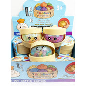 Funteze Cute Iridescent Bead Dumpling Squishy with Steamer ASSORTED COLOR / ONE SIZE(12) Kawaii Gifts 792026030436