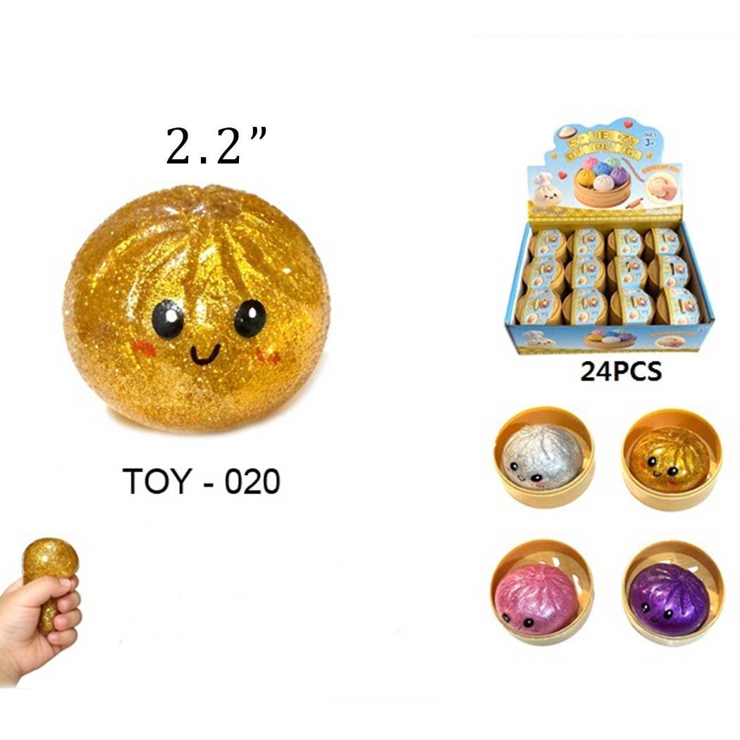Funteze Glittered Dumpling Squishy with Steamer Assorted Color / ONE SIZE(24) Kawaii Gifts