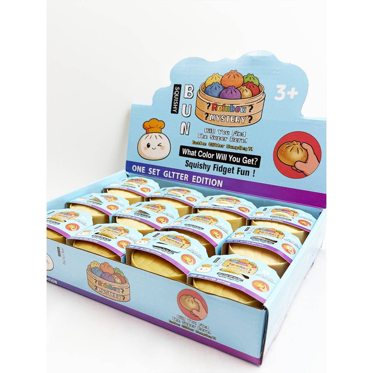 Funteze Mini Dumpling Squishy with Steamer ONE SIZE(12) / ASSORTED COLOR Kawaii Gifts 792026030412