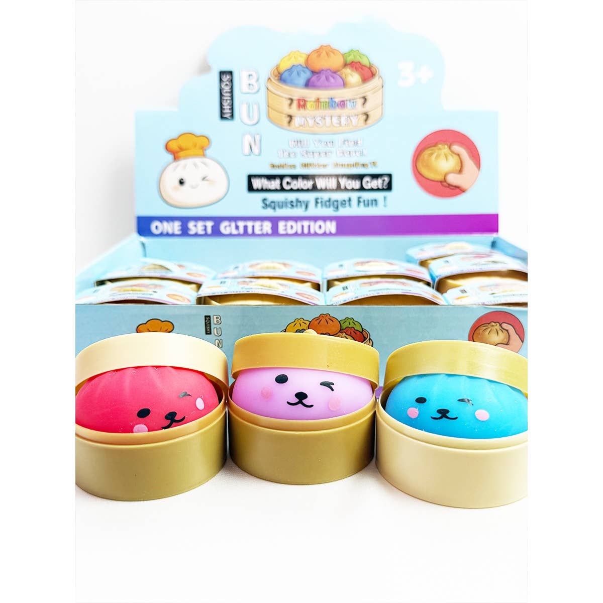 Funteze Mini Dumpling Squishy with Steamer ONE SIZE(12) / ASSORTED COLOR Kawaii Gifts 792026030412