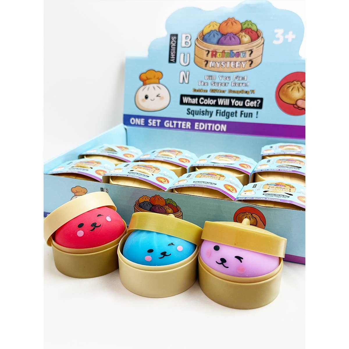 Funteze Mini Dumpling Squishy with Steamer ONE SIZE(12) / ASSORTED COLOR Kawaii Gifts 792026030412