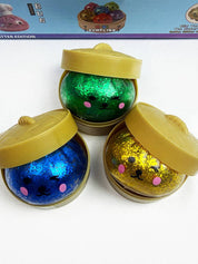 Funteze Mini Glittered Dumpling Squishy with Steamer Kawaii Gifts