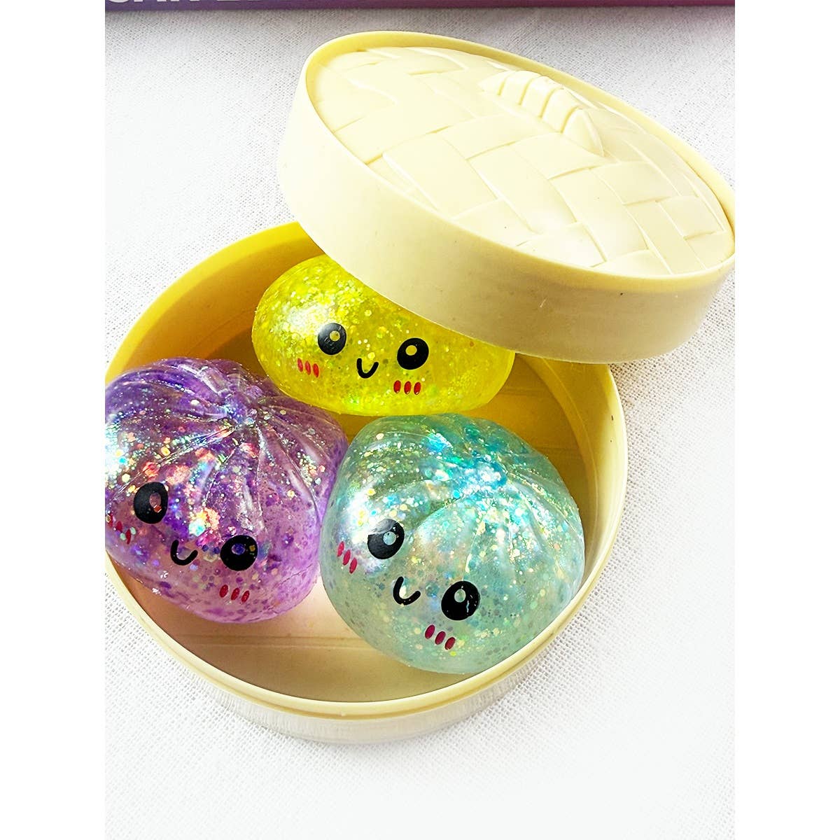 Funteze Mystery Mini Maltose Dumpling Squishy with Steamer ONE SIZE(12) / Assorted Color Kawaii Gifts
