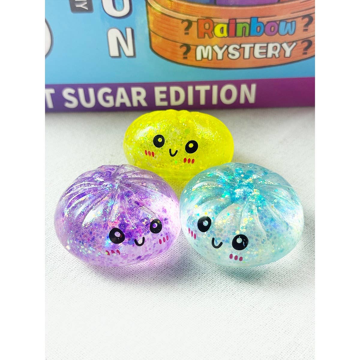 Funteze Mystery Mini Maltose Dumpling Squishy with Steamer ONE SIZE(12) / Assorted Color Kawaii Gifts