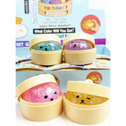 Funteze Pastel Glitter Mini Dumpling Squishy with Steamer ASSORTED COLOR / ONE SIZE(12) Kawaii Gifts 792026030405