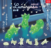 Hakubundo: a division of JPT America, Inc. LUMINYAS Cats Glow in the Dark Surprise Mini Figure Blind Box Kawaii Gifts 4580800213559