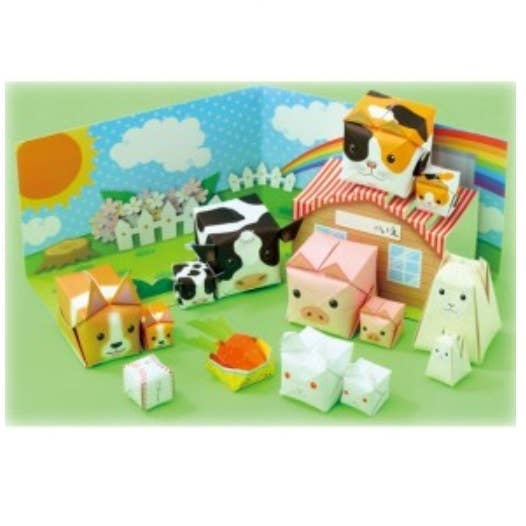 Hakubundo TOYO Animal Origami Papers Kawaii Gifts 4902031298189