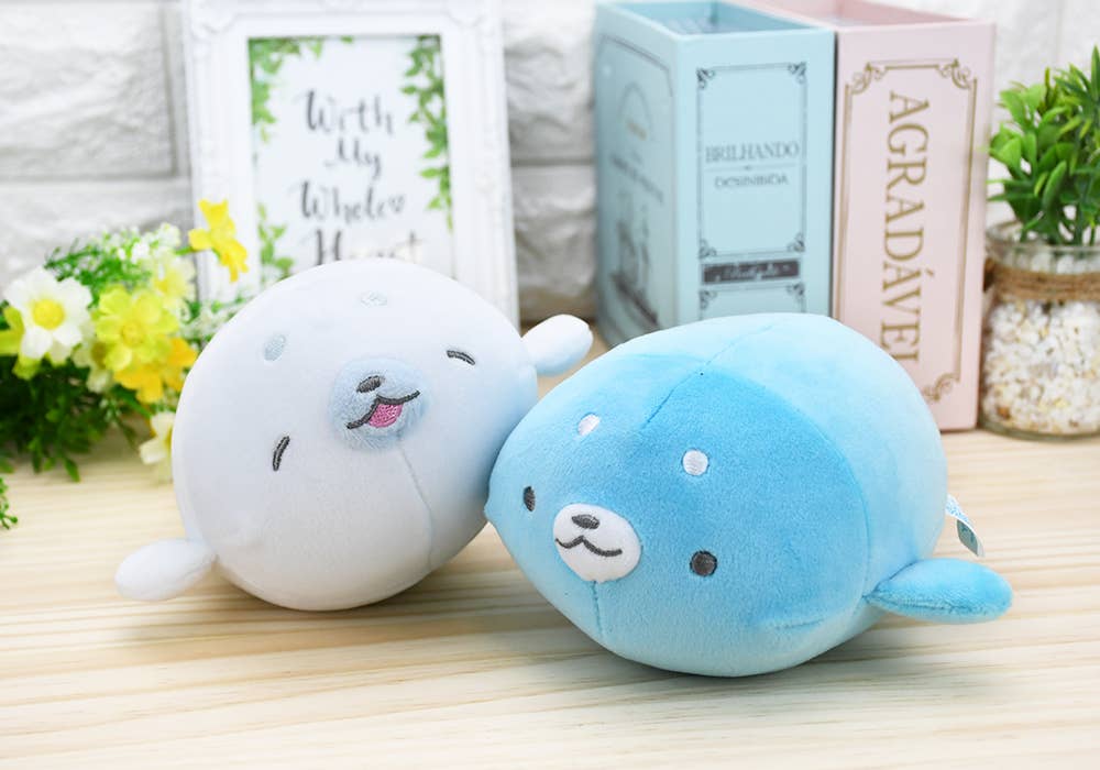 Hakubundo MOCHIFUWA MARSHMALLOW FRIENDS!  SEAL SERIES Seal Blue Kawaii Gifts 4589469832286