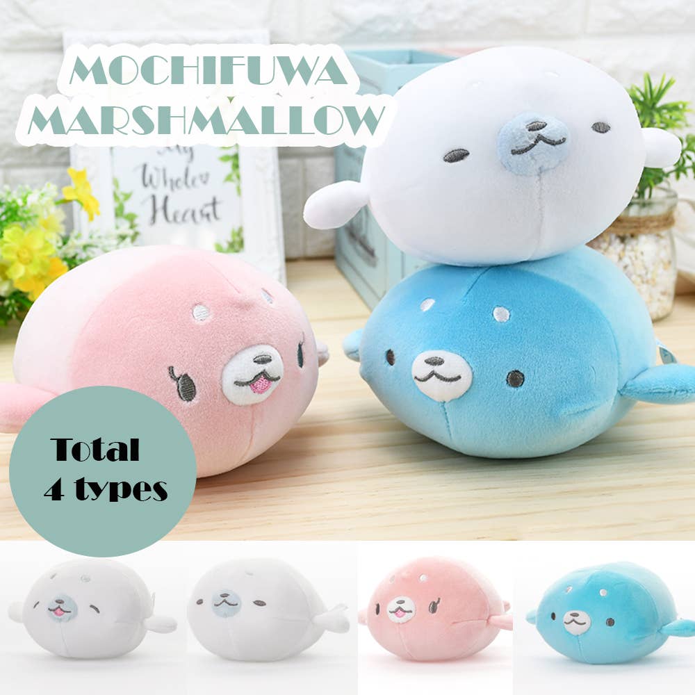 Hakubundo MOCHIFUWA MARSHMALLOW FRIENDS!  SEAL SERIES Seal Blue Kawaii Gifts 4589469832286