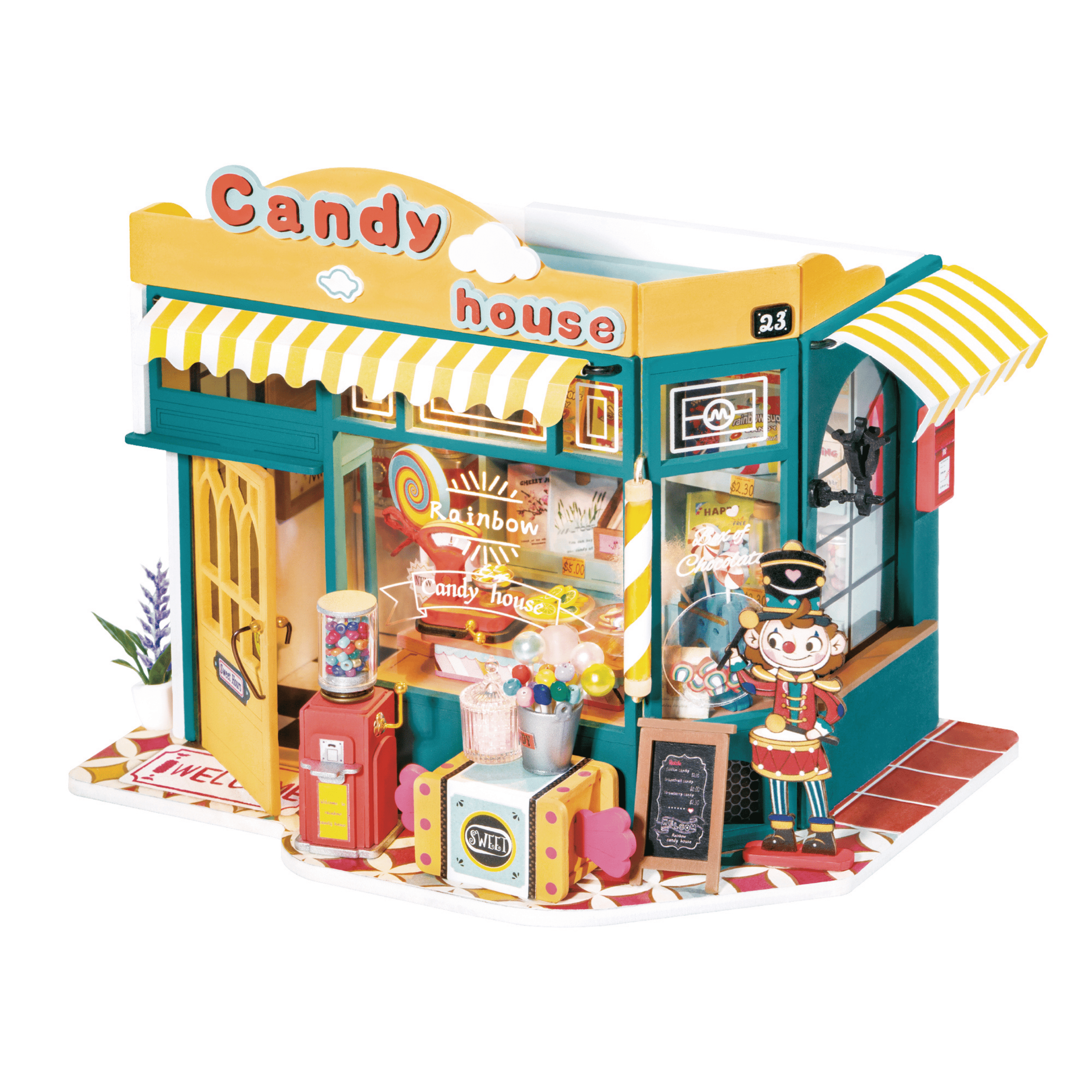 Hands Craft DG158, DIY Miniature House Kit: Rainbow Candy House Kawaii Gifts