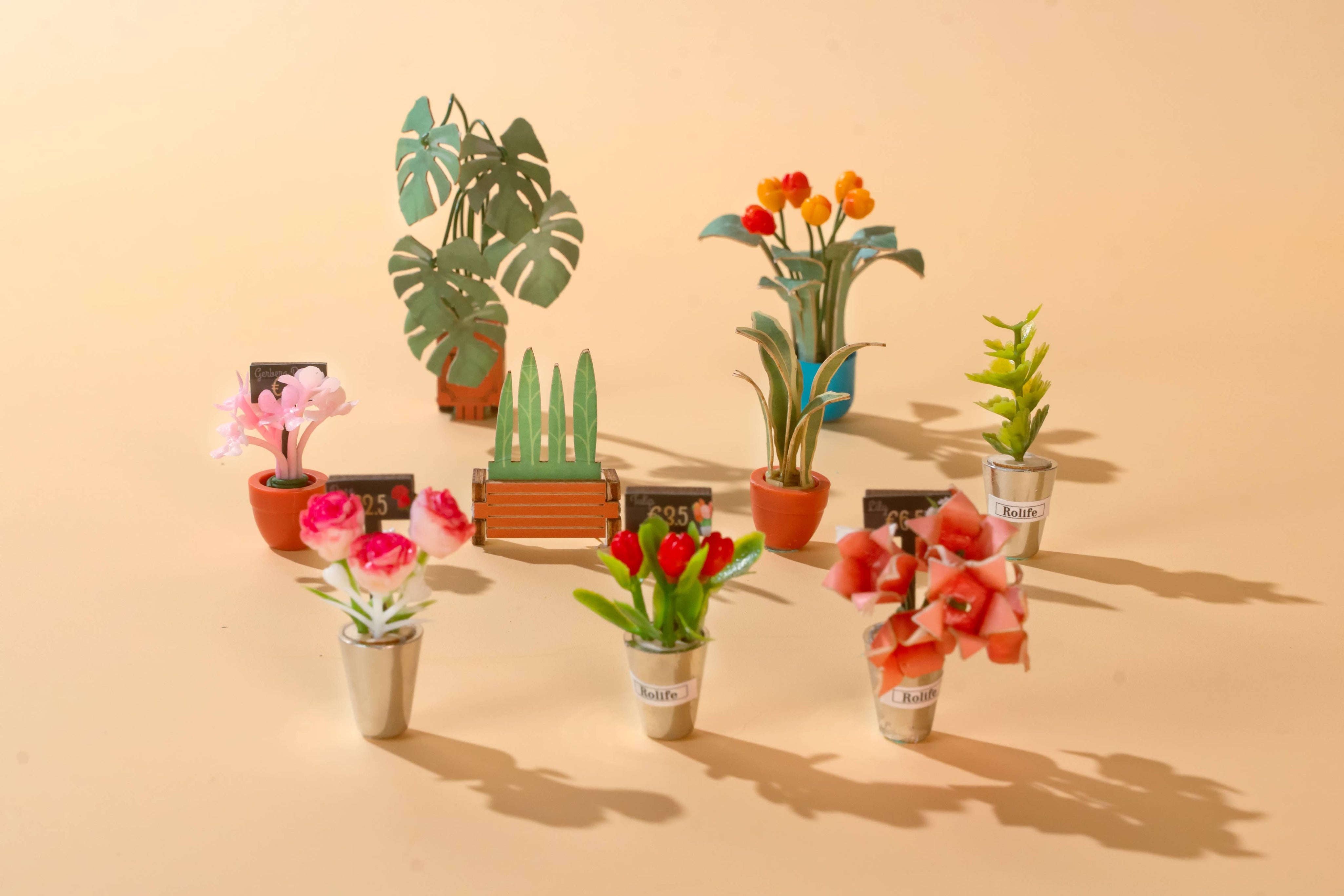 Hands Craft DIY Book Nook Kit: Floral Corner with Dust Cover Kawaii Gifts