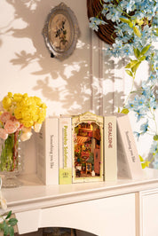 Hands Craft DIY Book Nook Kit: Floral Corner with Dust Cover Kawaii Gifts
