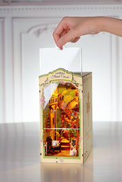 Hands Craft DIY Book Nook Kit: Floral Corner with Dust Cover Kawaii Gifts