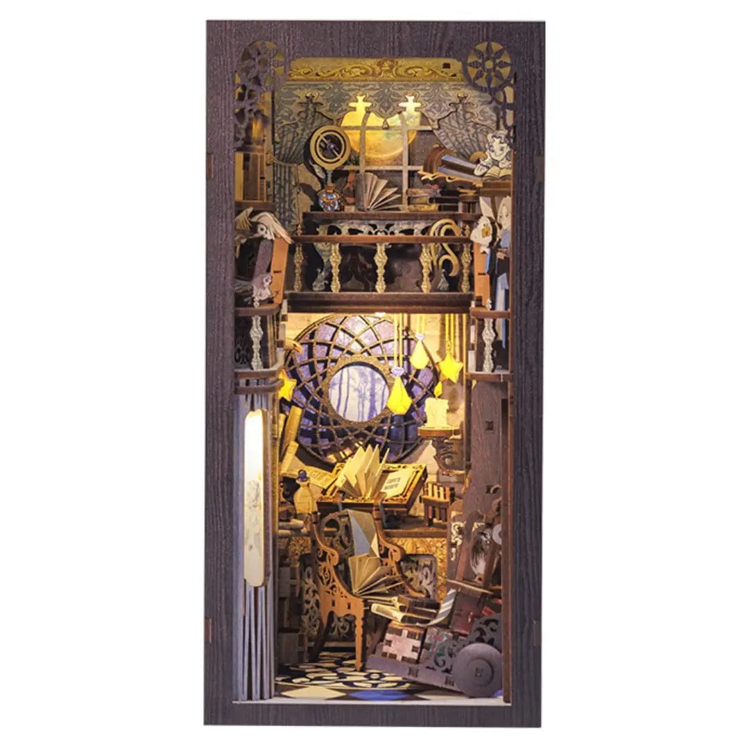 Hands Craft DIY Book Nook Kit: Nebula Common Room with Dust Cover Kawaii Gifts